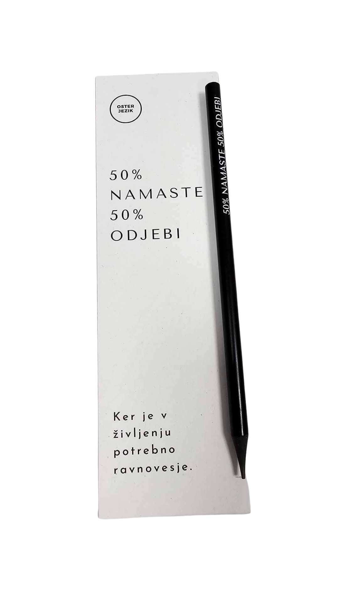 SVINČNIK S KNJIŽNIM KAZALOM "50% NAMASTE 50% ODJEBI"