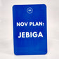 Magnet NOV PLAN: JEBIGA, modra barva