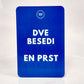 Magnet DVE BESEDI, EN PRST, modra barva