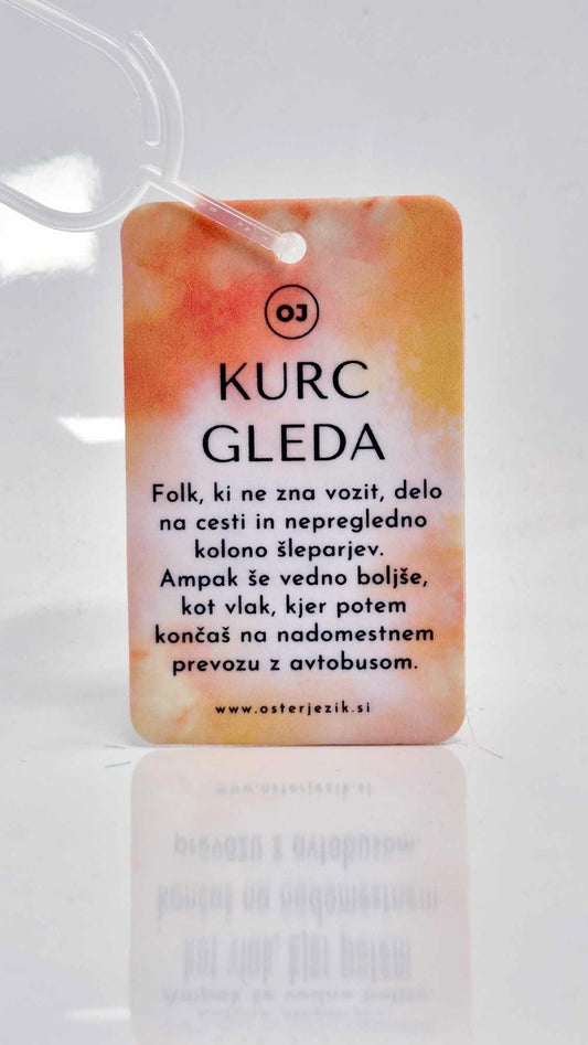 Dišeča obešanka "KURC GLEDA" (pomaranča)